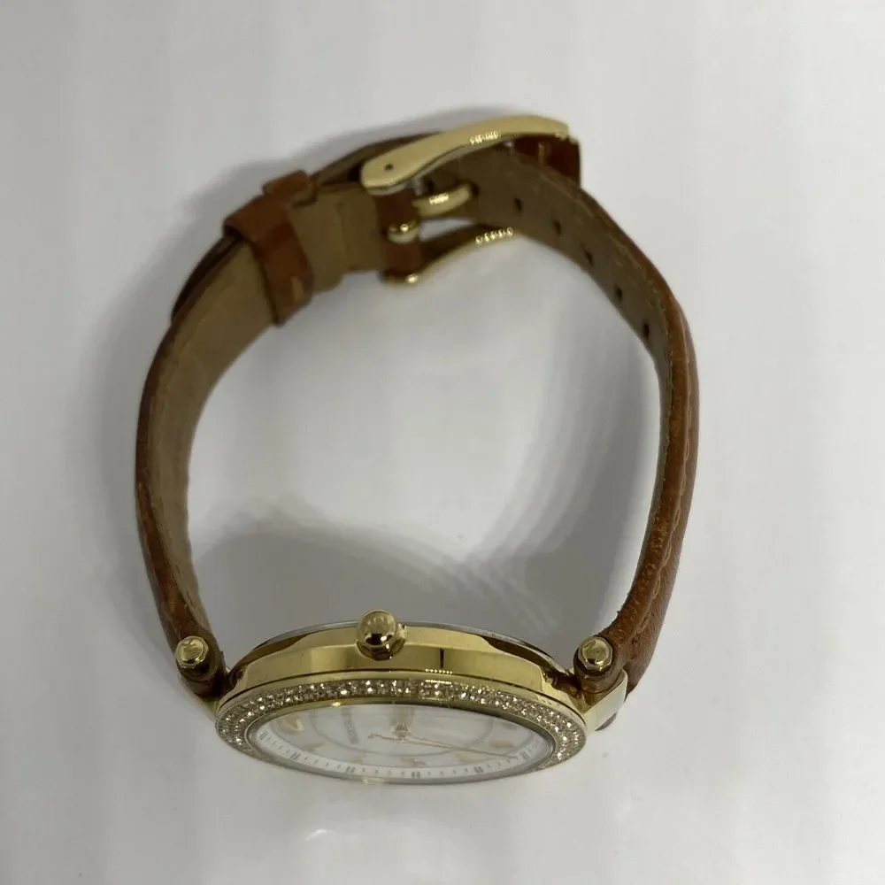 Michael Kors Parker MK3830 Women's Brown Leather Analog Dial Quartz Watch MP157 - Picture 8 of 12